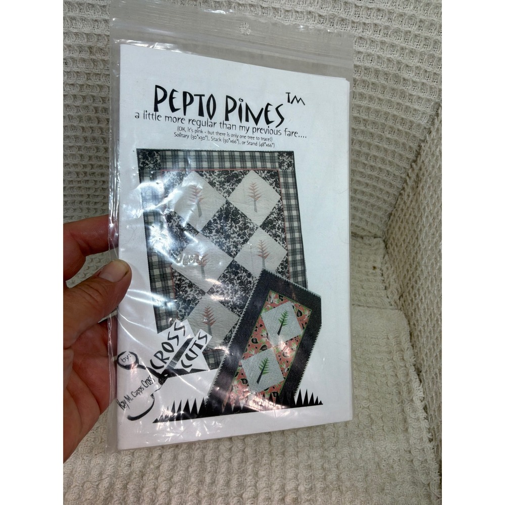 Cottagecore Unisex Cross Cuts Pepto Pines Quilt Pattern OS Pink CC-18